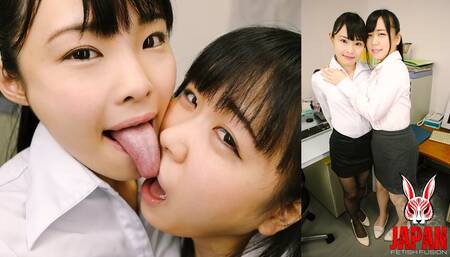 Fantasizing Over Her Female Boss's Mouth Scent and Saliva Drives This Kinky OL Wild – Hikari MITSUKI & Ena YUZURIHA