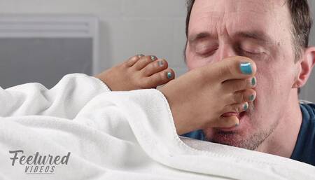 Kneel down and worship my feet