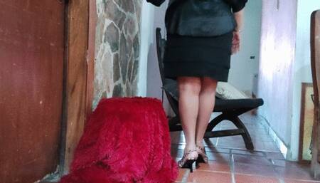 Angelin with his beautiful needle cutting heels hanging from his feet (1)