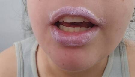 My Lips Explode with Magical Bubbles: Exfoliating My Lips for the First Time