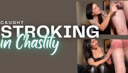 Caught Stroking In Chastity! Adreena Winters Effectively Punishes A Disobedient Slave!