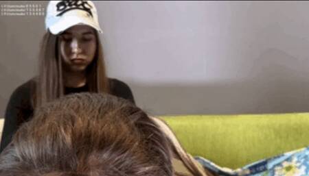 666 RB This is a collection of beautiful mini-videos, Bertie and Rebecca spitting in your face, open your mouth slave!