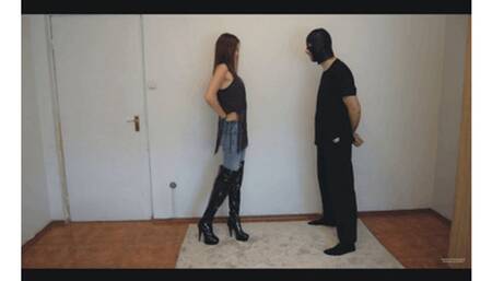 Platform High Heels Boots versus two balls (HD)