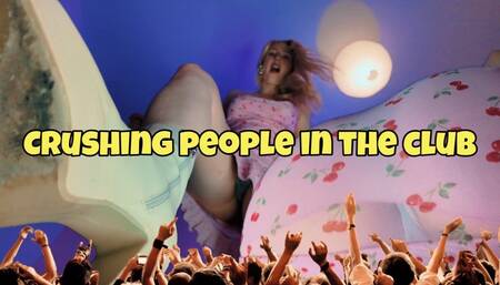 Giant Girl in the Club Smashing People
