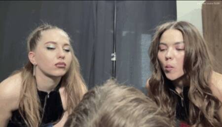 RB4-RB7- ( Bonus Betty Berti ) Bertie and I powerfully spit on a slave, non-stop spitting on your face and in your mouth!