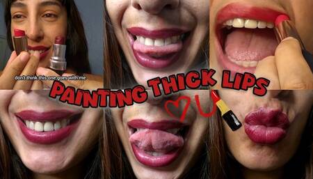 Painting thick lips