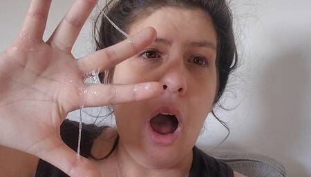 Non-Stop Sneezing Fit with Nose Blowing and Messy Mucus Action – Part 2