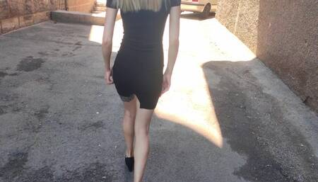 my neighbor wants sex, fucked her doggy style on the driveway and cum in her mouth