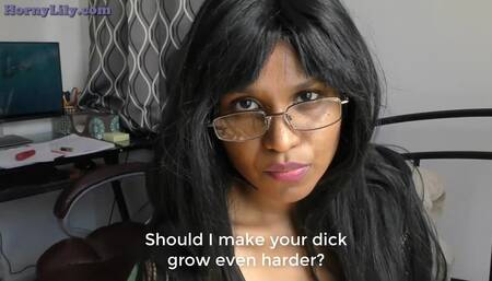 Horny Indian Stepmom in Glasses Sucking Her Stepson Big Dick, Roleplay in Hindi