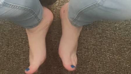 Play with my toes under my desk at work!