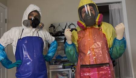 HAZMAT NURSES GAS AND MILK PATIENT