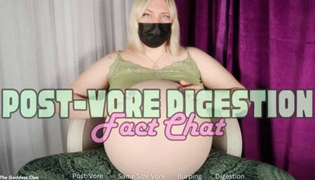 Post-Vore Digestion Fact Chat - The Goddess Clue, Casual Digestion, Describing Vore, Powerful Indifferent Pred, Loud Burps and Bloated Belly Fetish