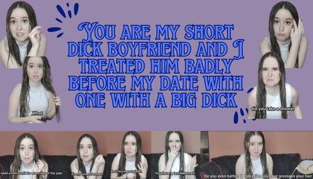 I'm about to leave and you, a short cock, speak to me