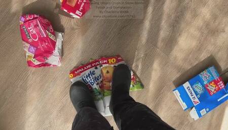 Object Crush (Recycling!) with Charlotte Webb in Snow Boots