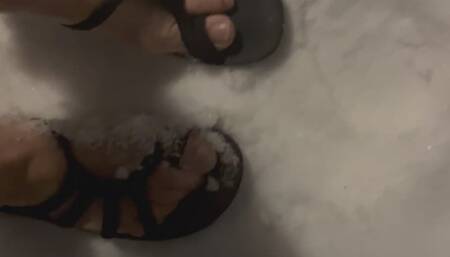 Sandles in winter!!
