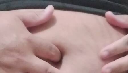 Playing video games while i rub my belly