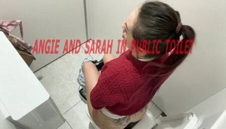 Dirty girls make a mess in the public toilet wmv