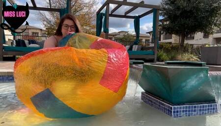Collector Beach Ball Blow Inflation Poolside