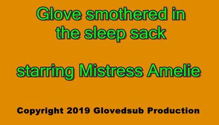 Gloved smothered in the bondage sack Full HD (1080p) starring Mistress Amelie
