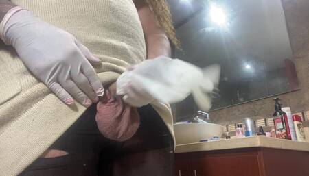 Glove Fetish, Cum and Piss
