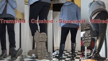 Unknowingly trampled on and crushed to be milked under her heel finally - VD11