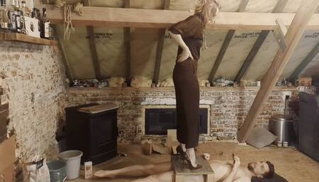 Fullweight stiletto cock crush & cumshot -Rosanna- (FullBody)