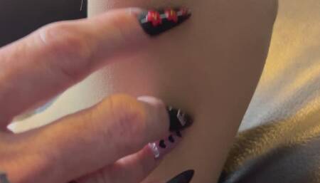 Harmony’s Nylon Tickle Tease of Her Sole