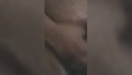 Happy Horny Trans BBW Standing Stroking and Cumming Hard