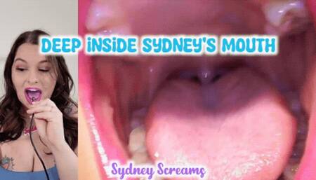 Deep Inside Sydney's Mouth - Sydney Screams Shows Off Mouth, Tongue, Throat, and Uvula with Endoscope - HD 1080 MP4