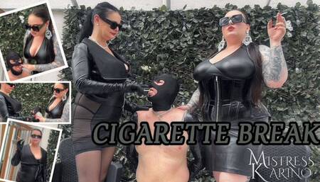 Human Ashtray for Mistress Karino and Dominatrix Dinah [MP4 FHD] Smoking