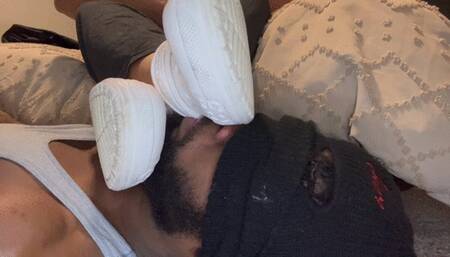 Week2 with my sweaty gym socks( turned handjob session)