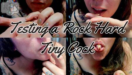 Testing a Rock Hard Tiny Cock