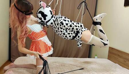 This flying cow needs to be milked