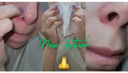 Blowing, cleaning and spying my nose