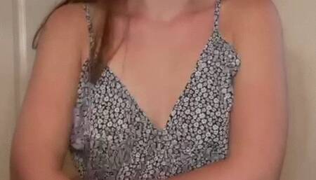 Oiling my Small Perky White Tits