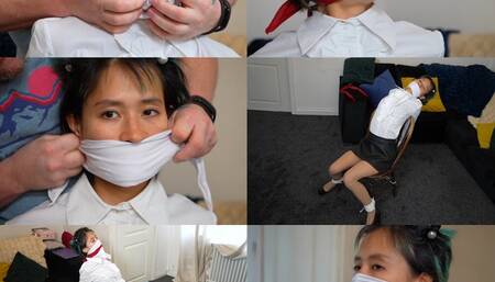 Young Chinese secretary jade's first and last time on the job, Chair tied and multi gagged (wmv)
