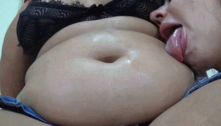 JUST RELAX, YOUR SOFT BELLY IS MY TARGET (belly button)