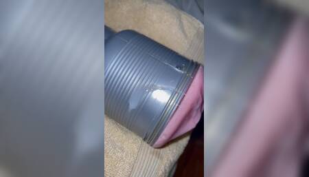 Hot Str8 Daddy Cumming in His Fleshlight.