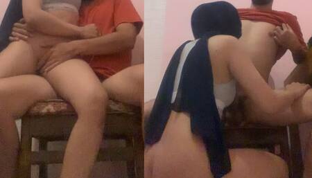 Muslim Hijab Wife Serving Her Indian Boss's Lust