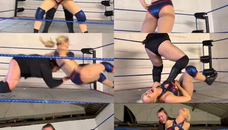 Blonde Barbie takes on GIANTESS AMAZON