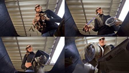 Buried under disgusting, stinky trash