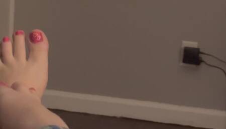 A sensual foot tease