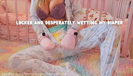Locked And Desperately Wetting My Diaper