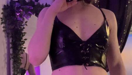 Trans girl dances and masturbates for you while smoking