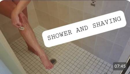 In the Shower: Shaving my Legs, Pussy and Armpits