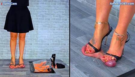 Ruining His Orgasm In My Spiked Metal Heels - Split Cam - A132SPLIT
