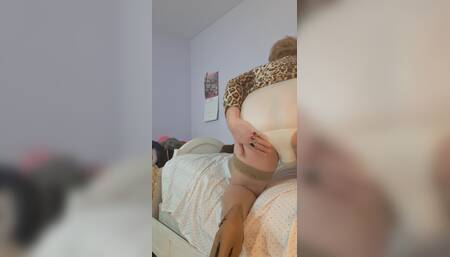 Spreading in Wet Fragrent Granny Panties