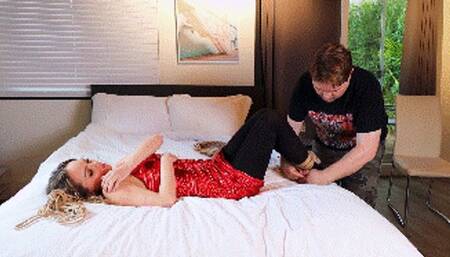 Instead going to a lame party, Blake Lavista will be tied up and gagged all night!