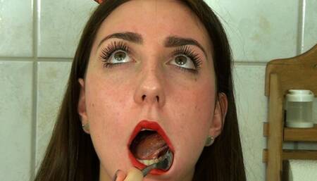 Mouth Tour With Teaspoon 2 HD-4K