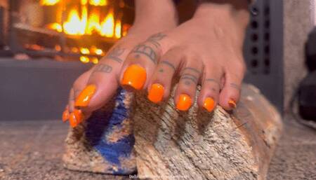 “Wife’s grippers grip the firewood”